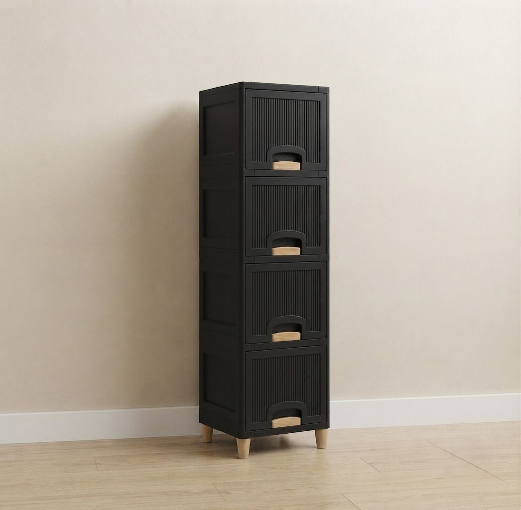 Drawer Organizer & Organisers Storage Box Plastic Free Standing Chest of Drawers PP Collapsible Wardrobe-image-6