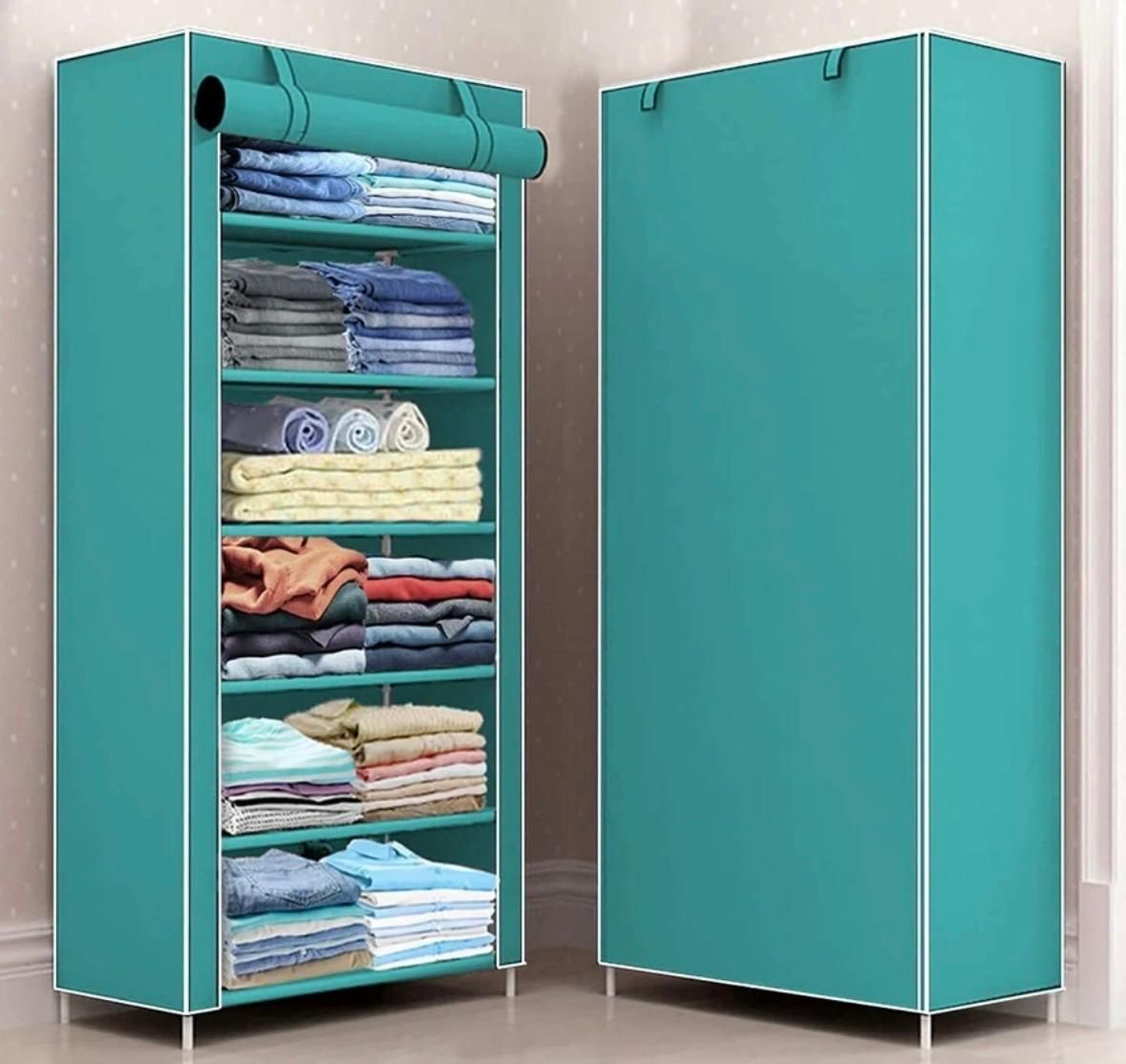 SHOE RACK GREEN 6 LIYAR PP Collapsible Wardrobe-image-46
