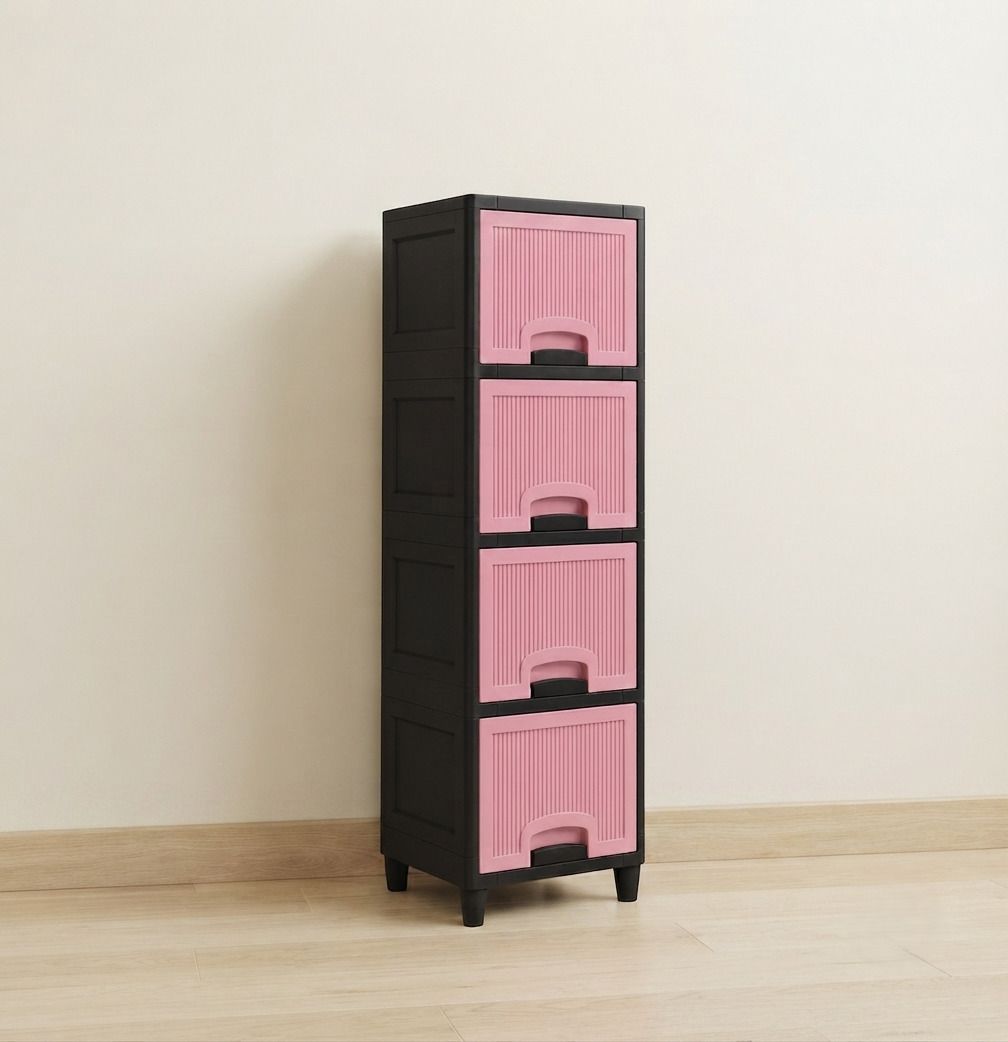 maxtid Tall Multi Layer Storage Cabinet with Easy Access Drawers for Home Use Plastic Open Book Shelf-picture-17