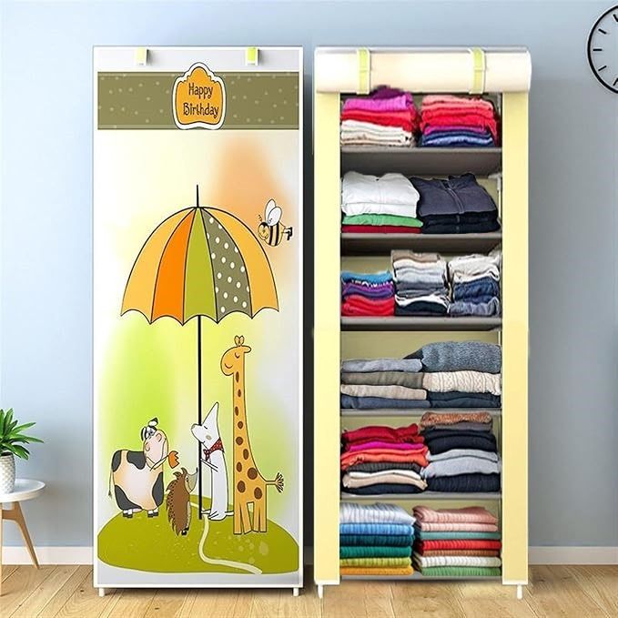 6L PREMIUM HAPPY BIRTHDAY PRINT PP Collapsible Wardrobe