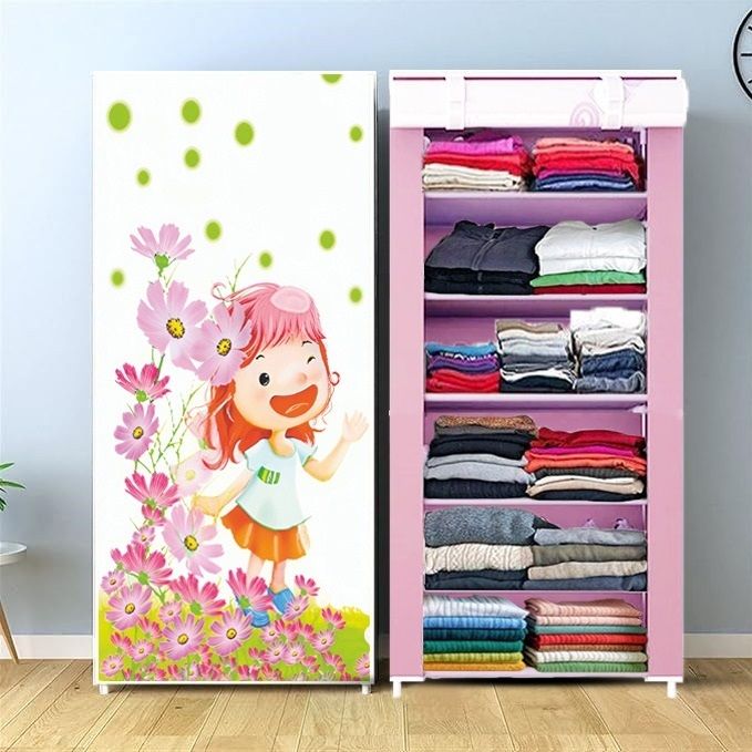 6L LITTLE GIRL FLOWER Micro Fiber Collapsible Wardrobe