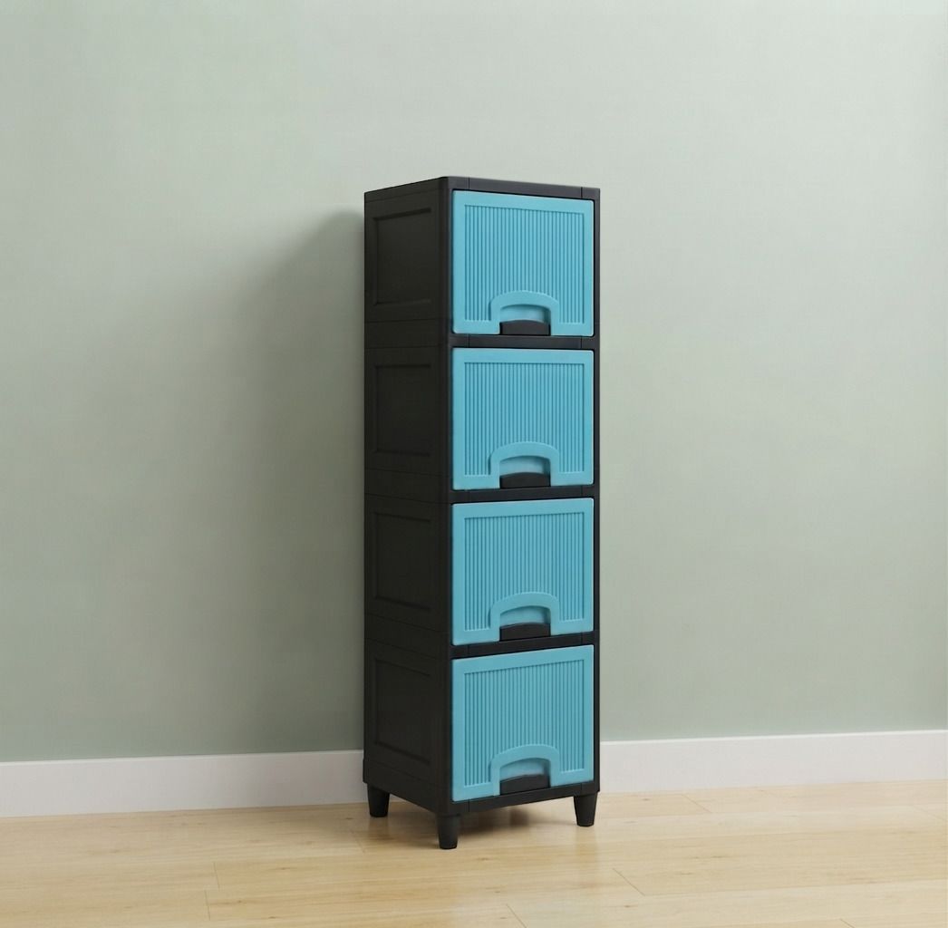 Multi-Layer Organizer Storage Plastic Free Standing Cabinet PP Collapsible Wardrobe-image-0