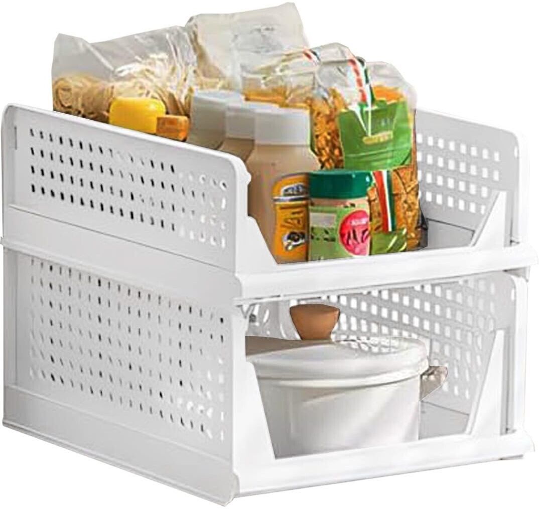 Wardrobe Organizer Foldable and Stackable- 2 Pcs Pack (1 Large and 1 Small) PP Collapsible Wardrobe-image-16