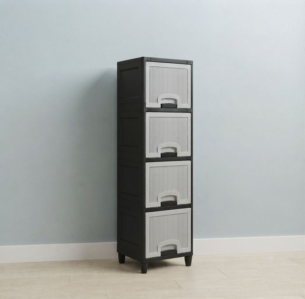 Plastic Multi Layer Storage Cabinet for Home Organizer PP Collapsible Wardrobe-image-0