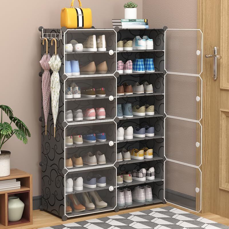formonix 8-Door 16-Shelf Plastic Collapsible Cupboard PP Collapsible Wardrobe-picture-19