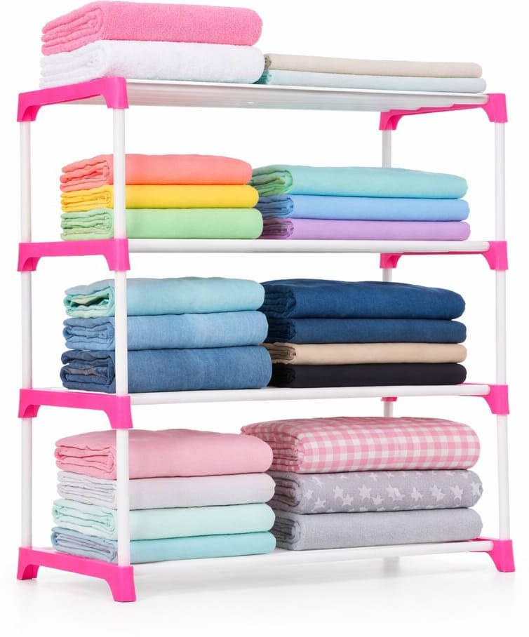 saklak 4 layer pink collapsible wardrobe for bedroom PVC Collapsible Wardrobe-picture-24