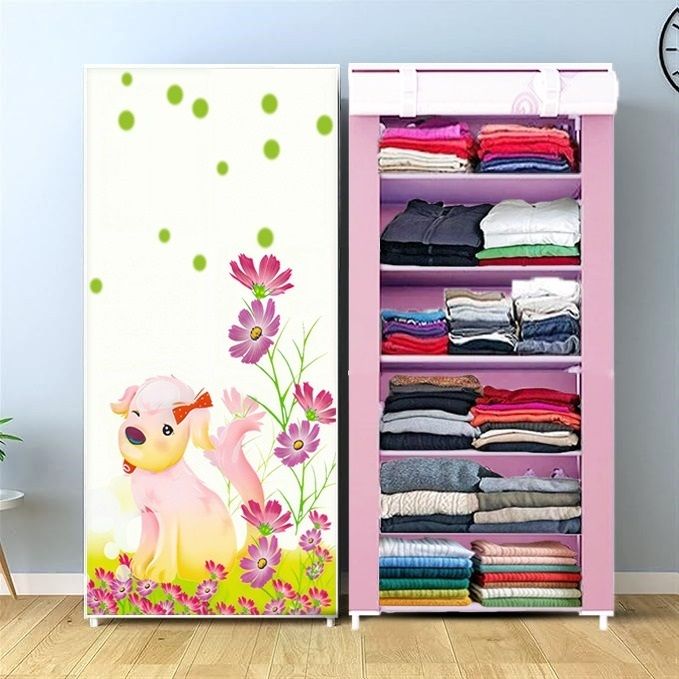 6L LITTLE DOG PRINT Micro Fiber Collapsible Wardrobe