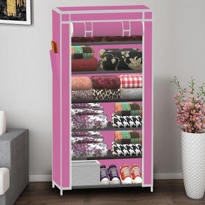 lyzoo 6 Shelf Plastic PVC Collapsible Wardrobe-picture-29