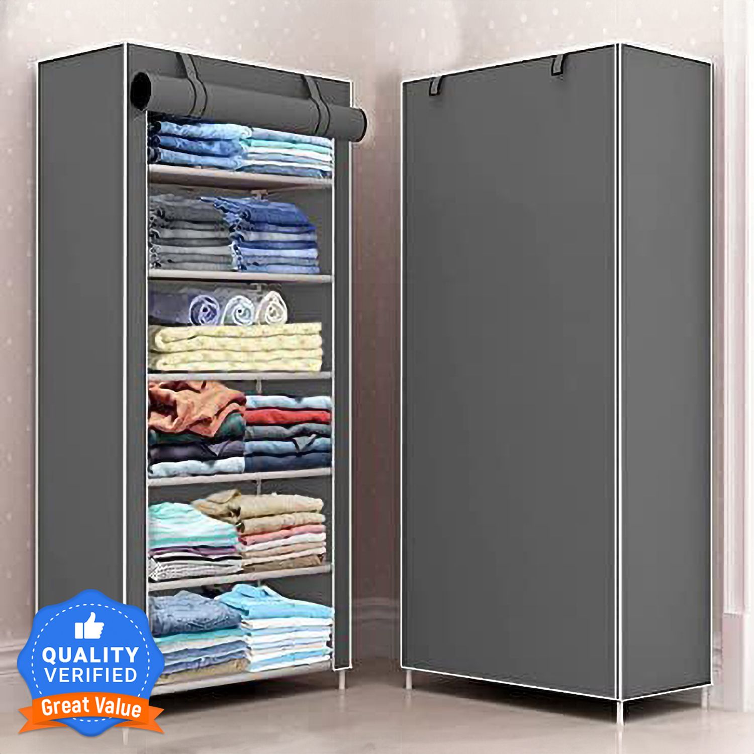 flipkart perfect homes studio PVC Collapsible Wardrobe-picture-25