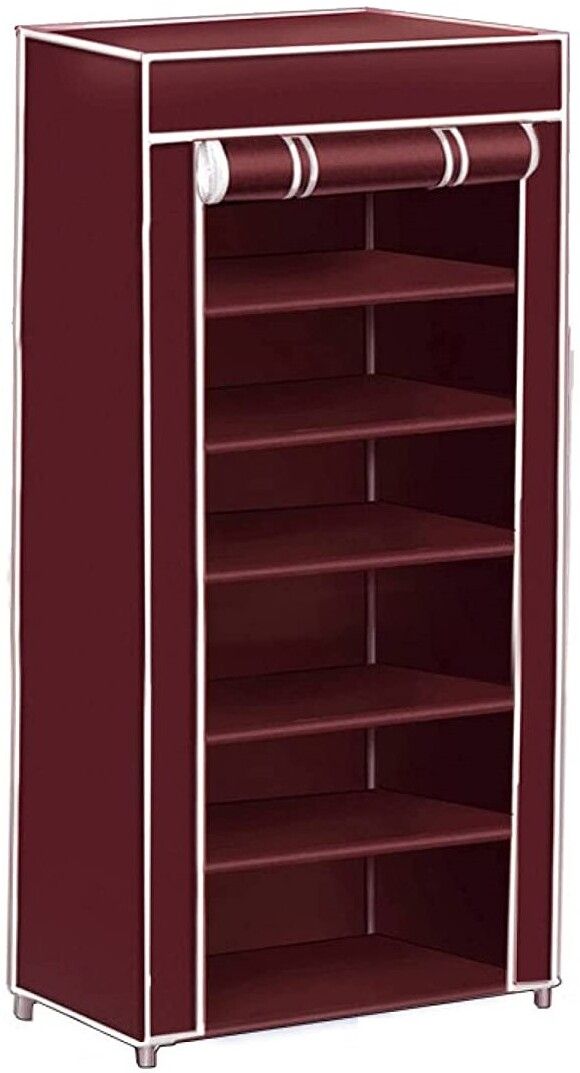shyam ji 2+4 Selves portable shoe rack for home PVC Collapsible Wardrobe-picture-16