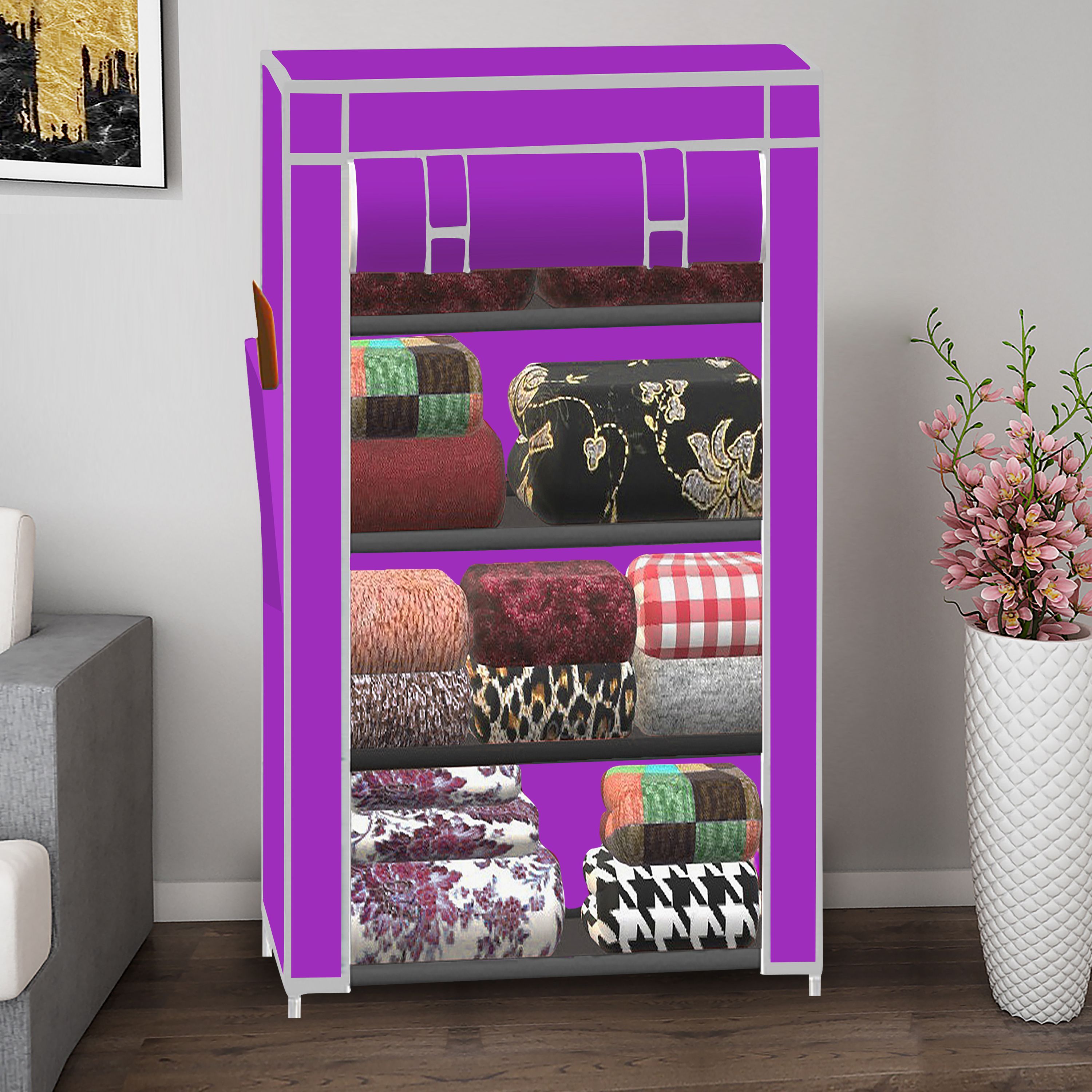 xivil A4 Unique Fancy Color PP Collapsible Wardrobe-picture-16