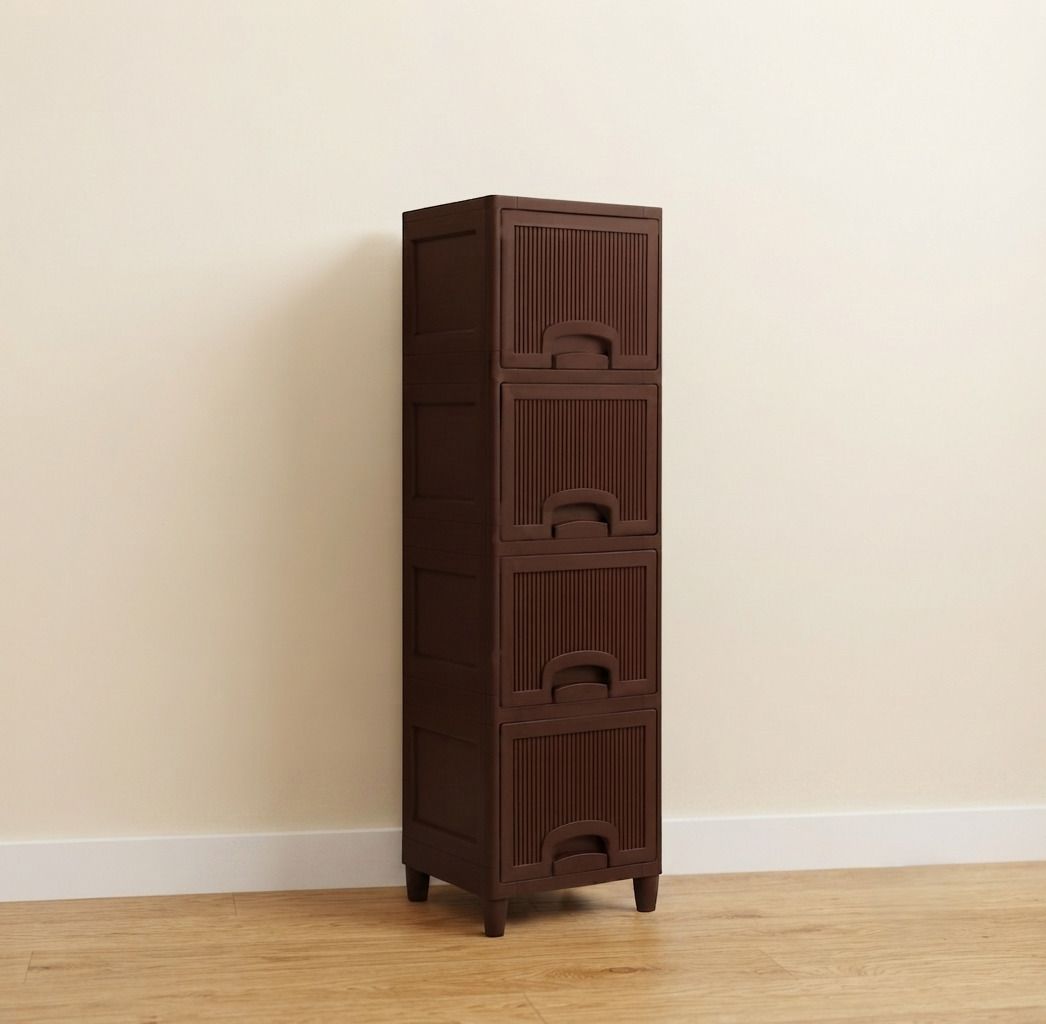 Multi-Purpose Organizer Modular Storage Plastic Free Standing Cabinet PP Collapsible Wardrobe-image-47