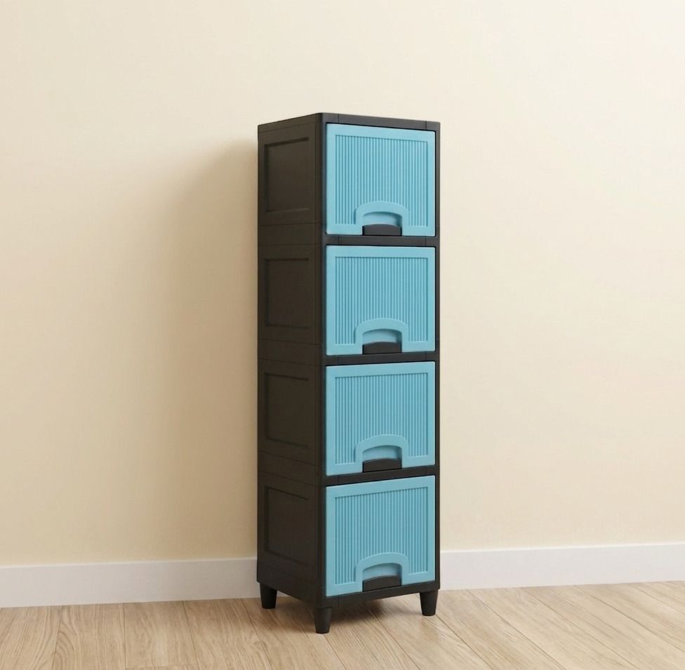 Multi Compartments Plastic Storage Cabinet Drawer Box for Bedroom PP Collapsible Wardrobe-image-45