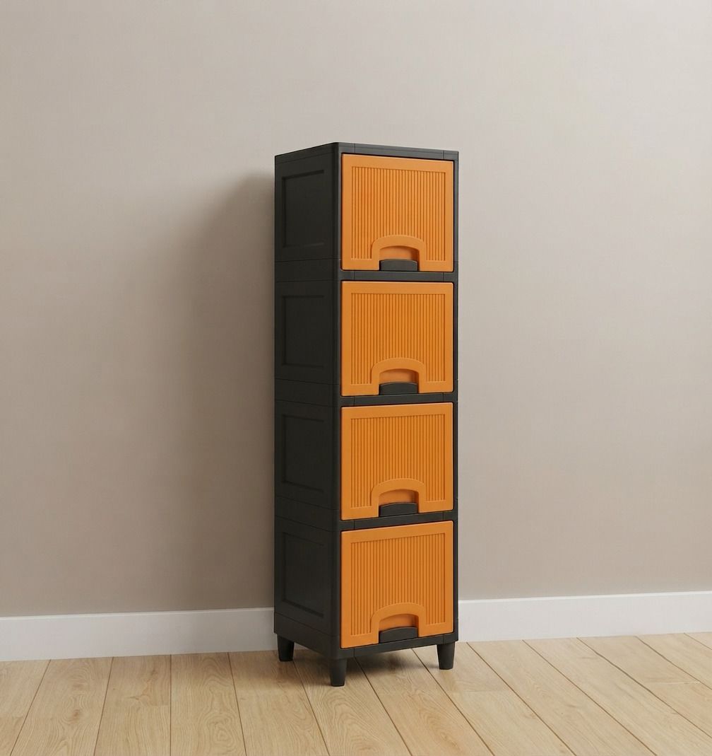 maxtid Tall Multi Layer Storage Cabinet with Easy Access Drawers for Home Use Plastic Open Book Shelf-picture-37