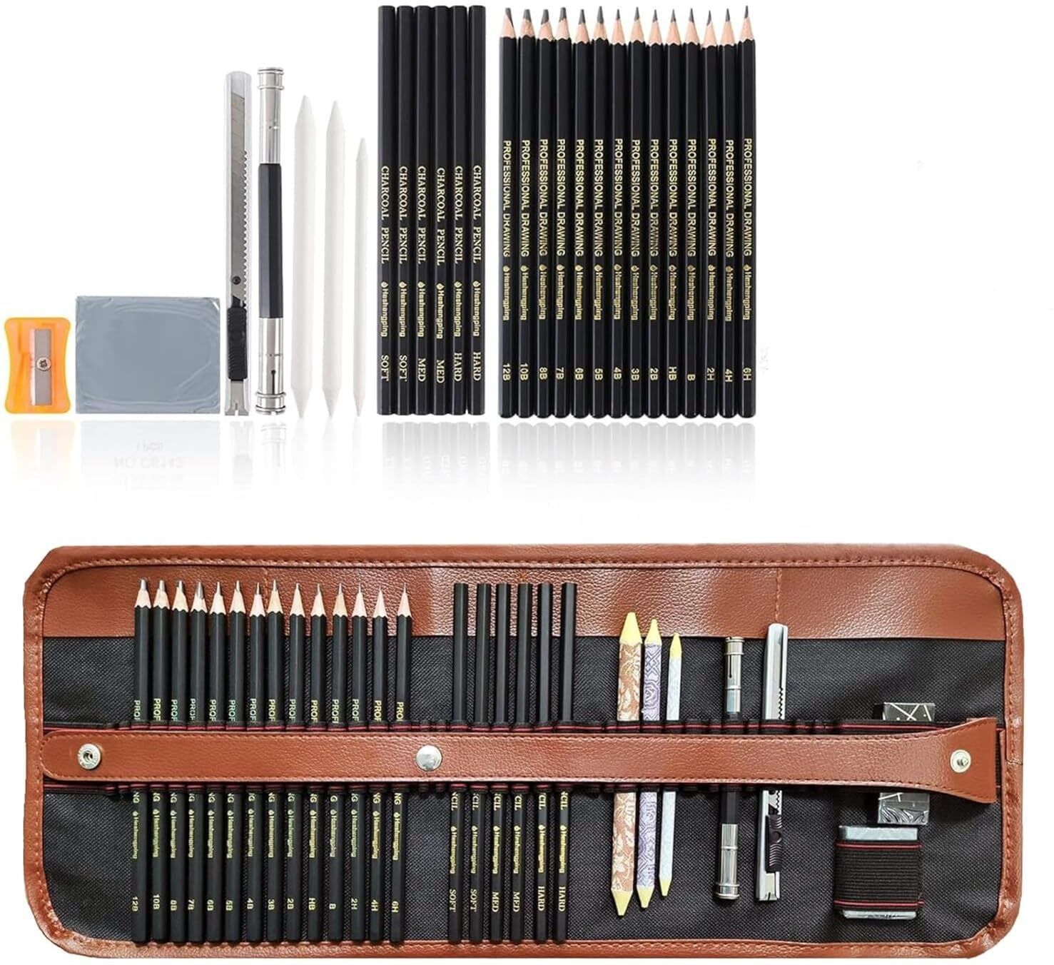 tusmad Drawing Art Tool Kit Pencils,30 Pcs Sketching Pencils Set Pencil-picture-18