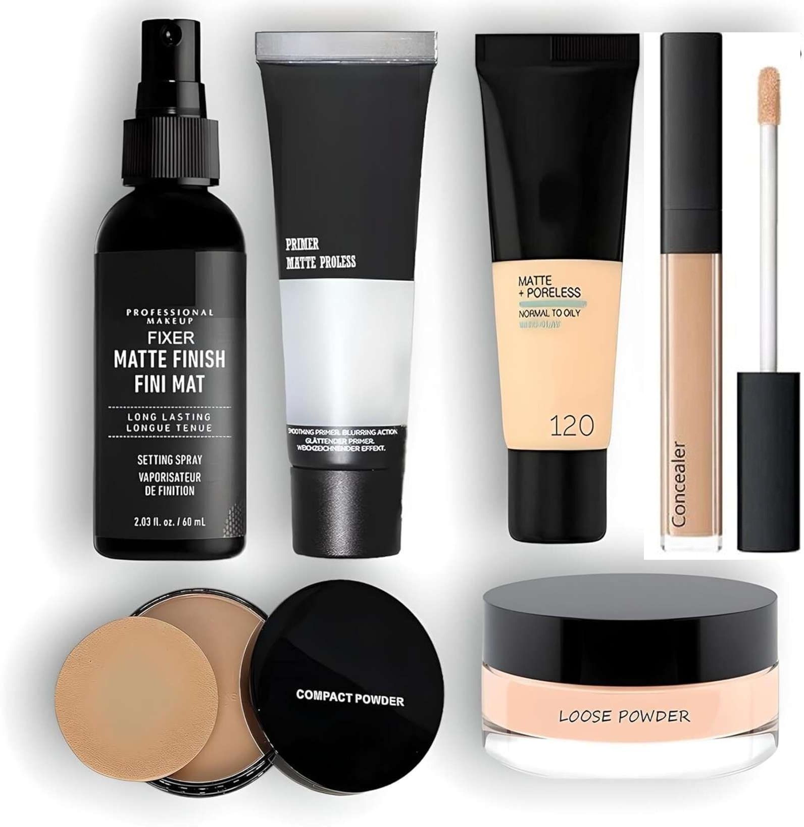k.y.l.plus 6 In 1 Combo Kit Foundation, Primer, Liquid Concealer, Loose Powder, Compact Powder & Makeup Fixer-picture-27