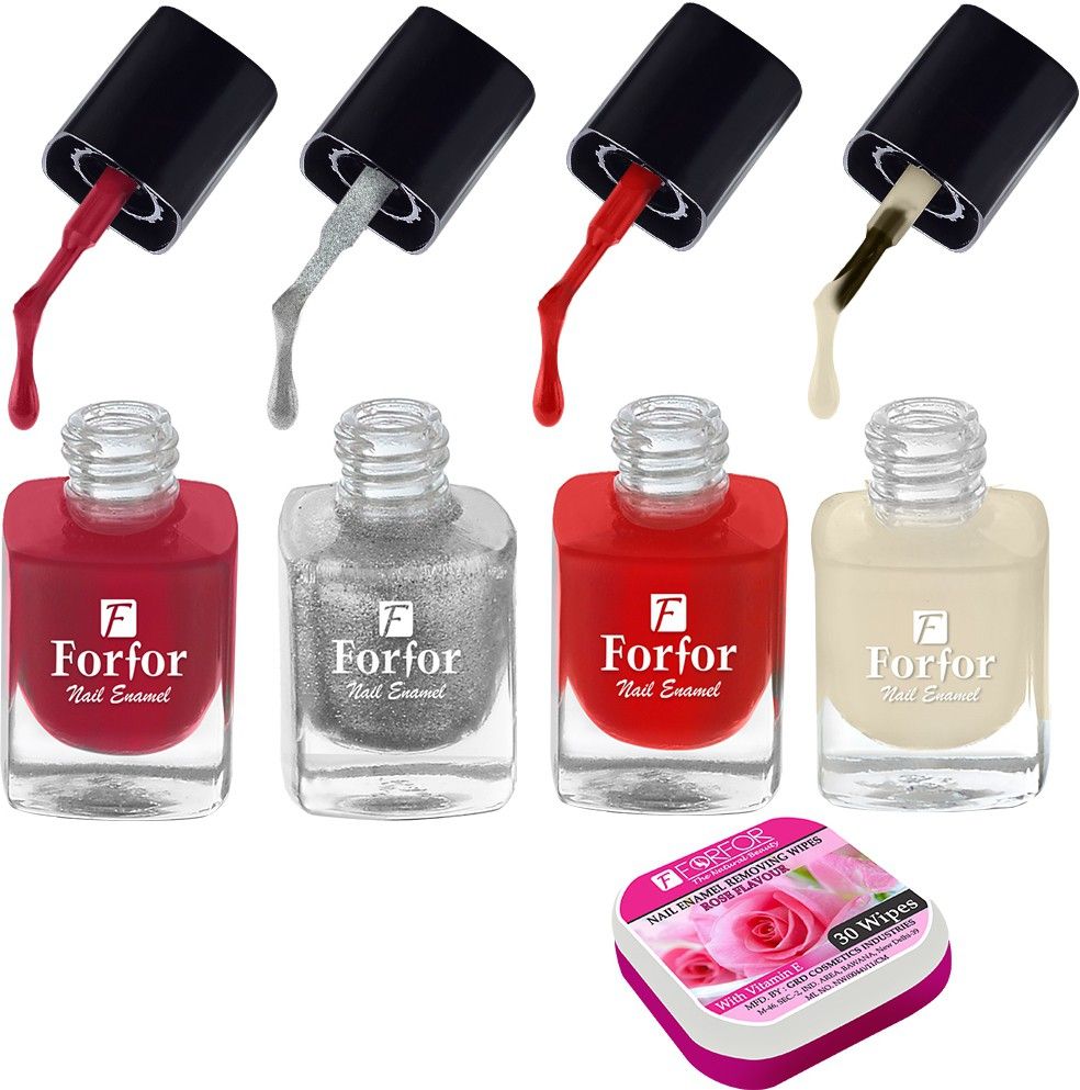 Perfect Stay Trendy Safe & Fast Dry ,Nail Art ,Glossy Finish Nail Polish Combo-image-37