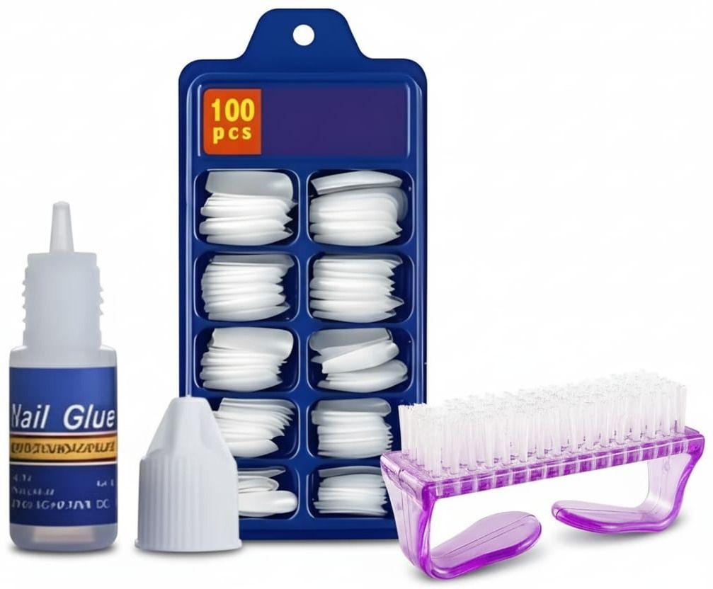 fairlis Professional Nail Tips with Strong Nail Glue & Brush – Home Manicure Kit-picture-27