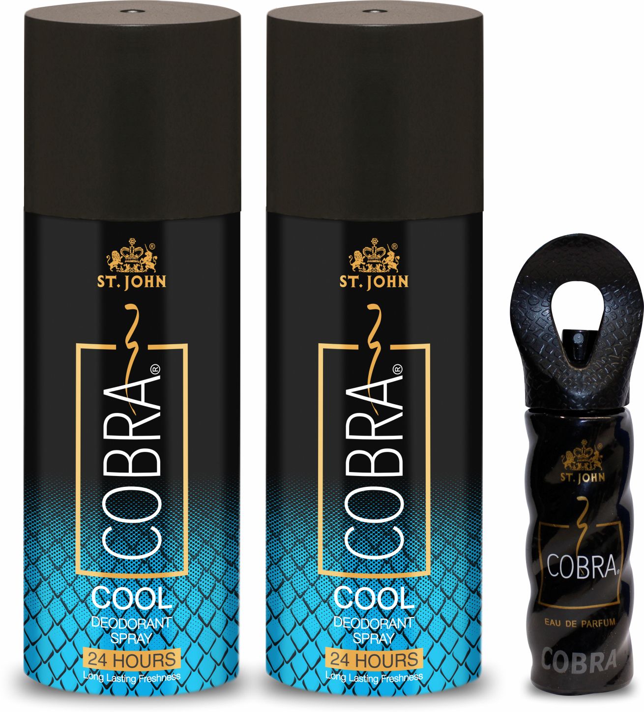 st.john Cobra Deo Cool (150 Ml Pack of 2) Deodorant Body Spray and Cobra Perfume 15ml-picture-48