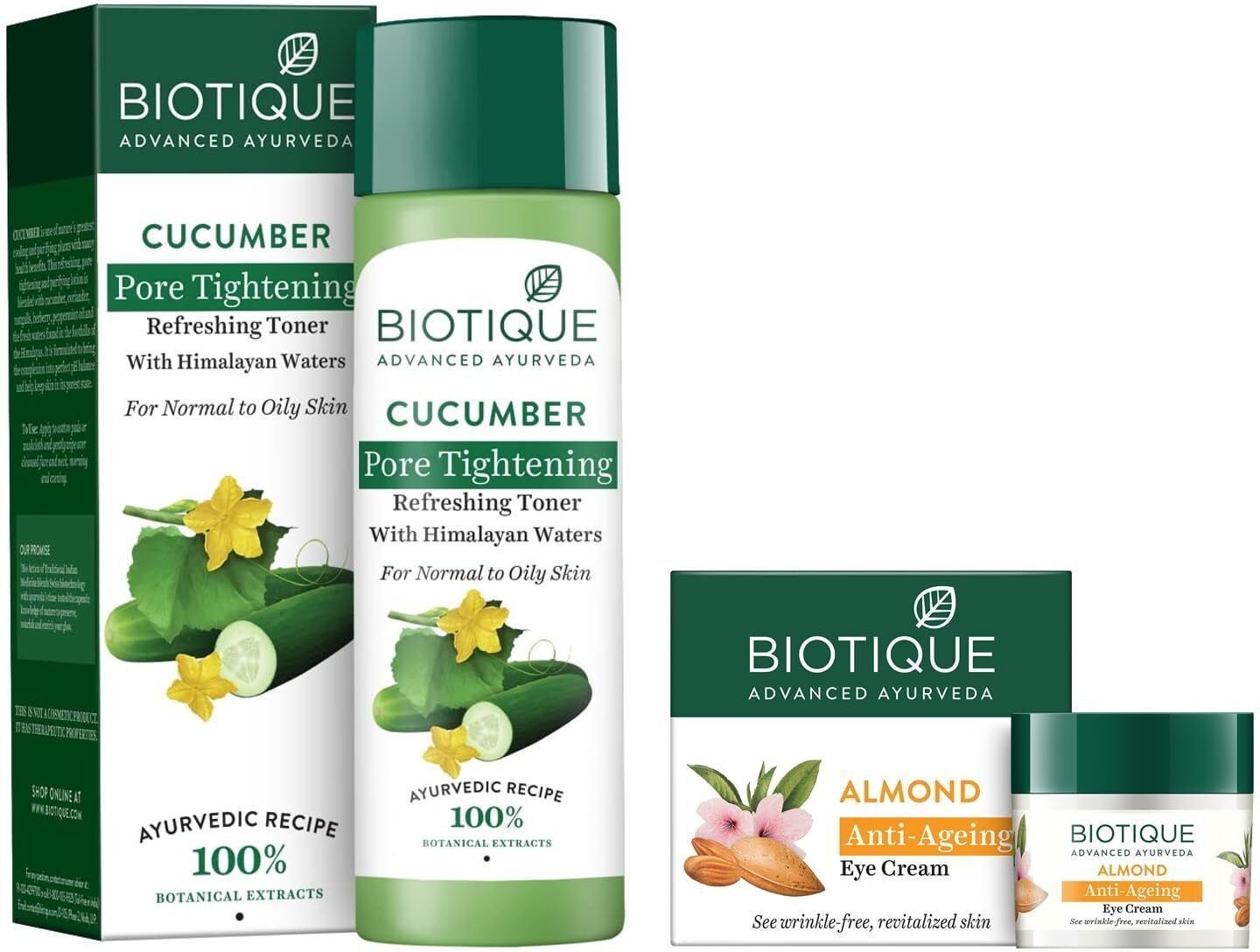 Cucumber Toner 120Ml & Almond Eye Cream (set 2)-image-39