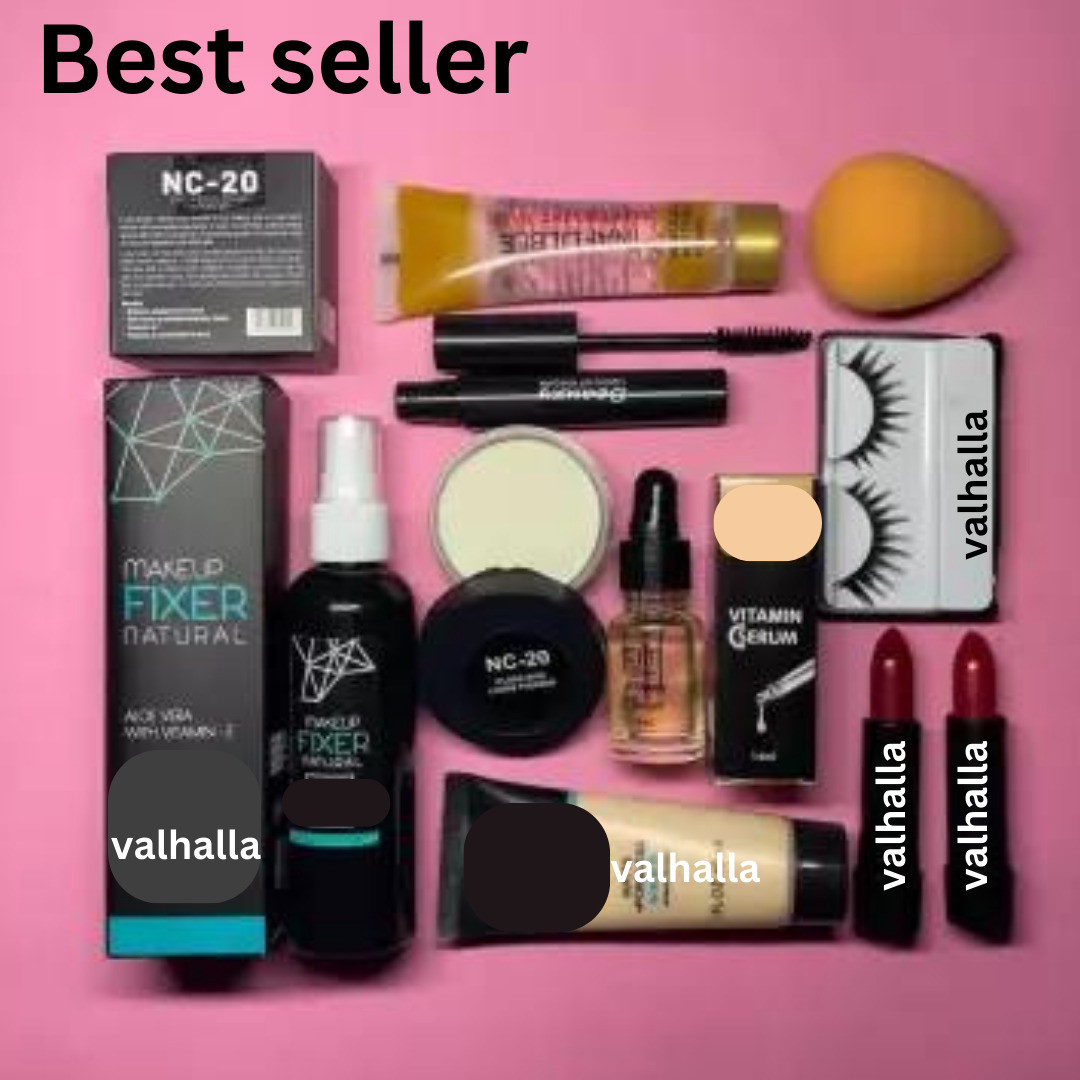 Valhalla 10 items makeup kit combo | face makeup combo foundation compact face serum image 1