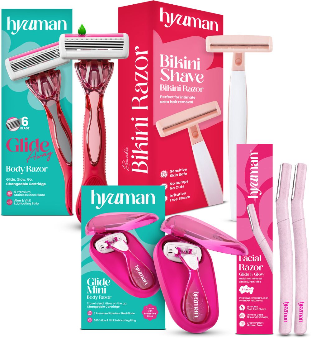 Glide Mini Razor + Face Razor Pack of 2 + Bikini Razor + Glide Away Razor Combo-image-30