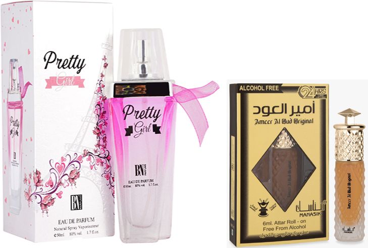 bn parfums Pretty Gril Perfumes 50ml & AmeerAl oud Orignal Attar 6ml-picture-30