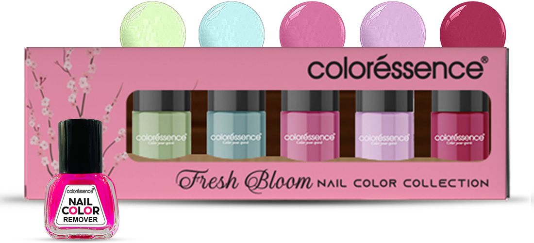 Fresh Bloom Nail Paint Kit with Floral Shades | Free Nail Paint Remover