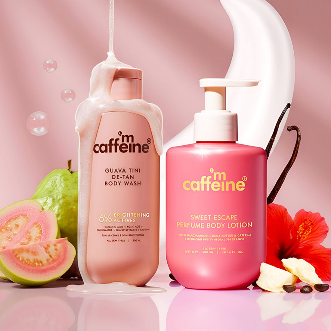 mcaffeine Guava Tini Body Wash & Sweet Escape Body Lotion | Glycolic Acid, Niacinamide-picture-18