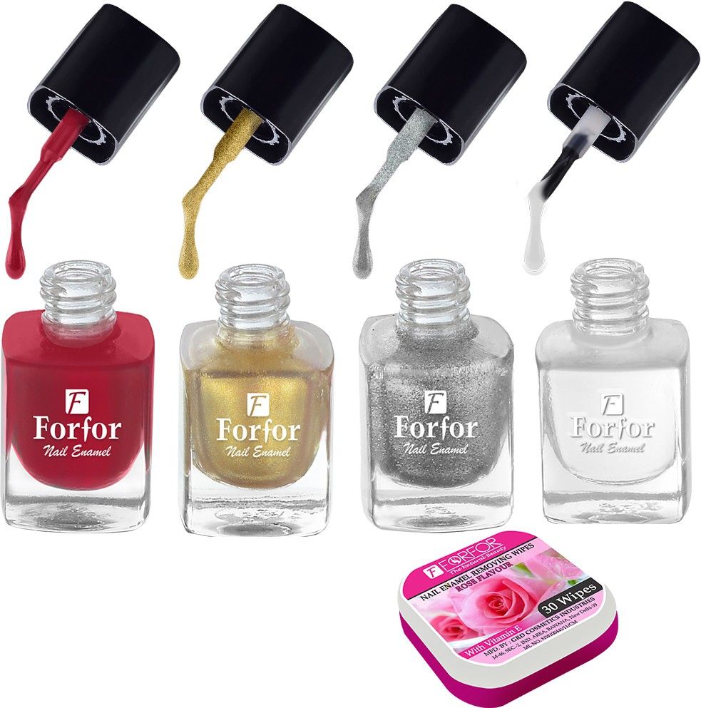 Perfect Stay Trendy Safe & Fast Dry ,Nail Art ,Glossy Finish Nail Polish Combo-image-39