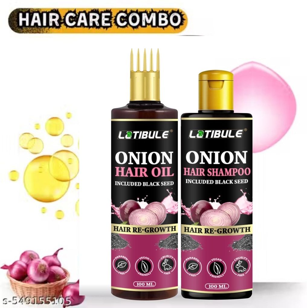 Sulphur-Enriched Onion Hair Oil and Repairing Shampoo-image-1