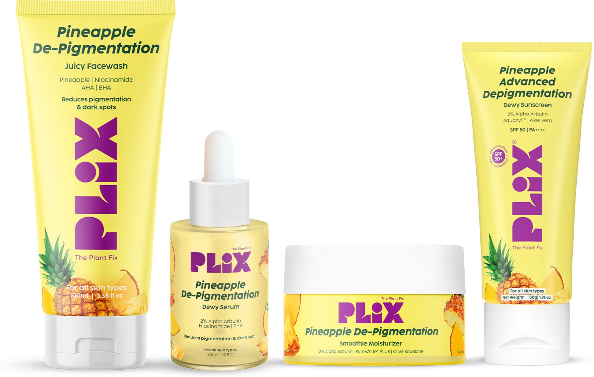 the plant fix plix Pineapple Depigmentation Regime for Bright & Even Skin for All Skin Types-picture-15