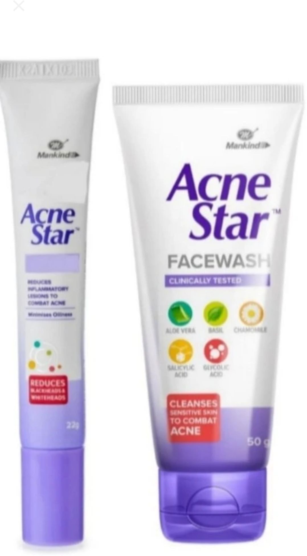 Pimple clear cream & face wash 50g and 25g combo set-image-1