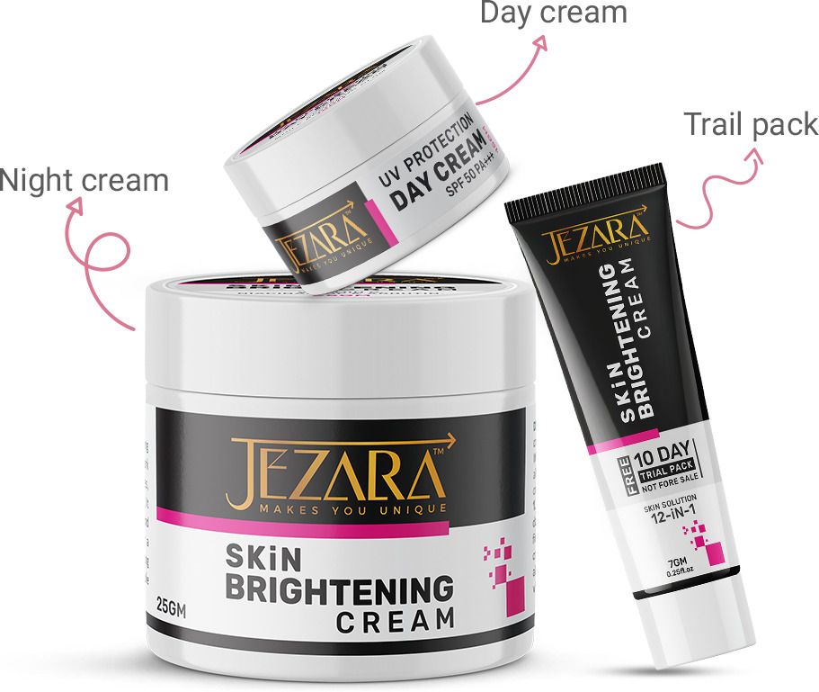 3 Pcs Skin Care Combo | UV Protection & Brightening Day & Night Cream + 10 Days Trial | Niacinamide & Vitamin C | Radiant Skin-image-6
