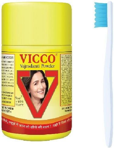 vicco VajradantiTooth Powder Herbs & Barks Fights Plaque, Tartar and Sensitivity I 100% Natural Oral Care 100 grm and tooth brush 1pc-picture-19