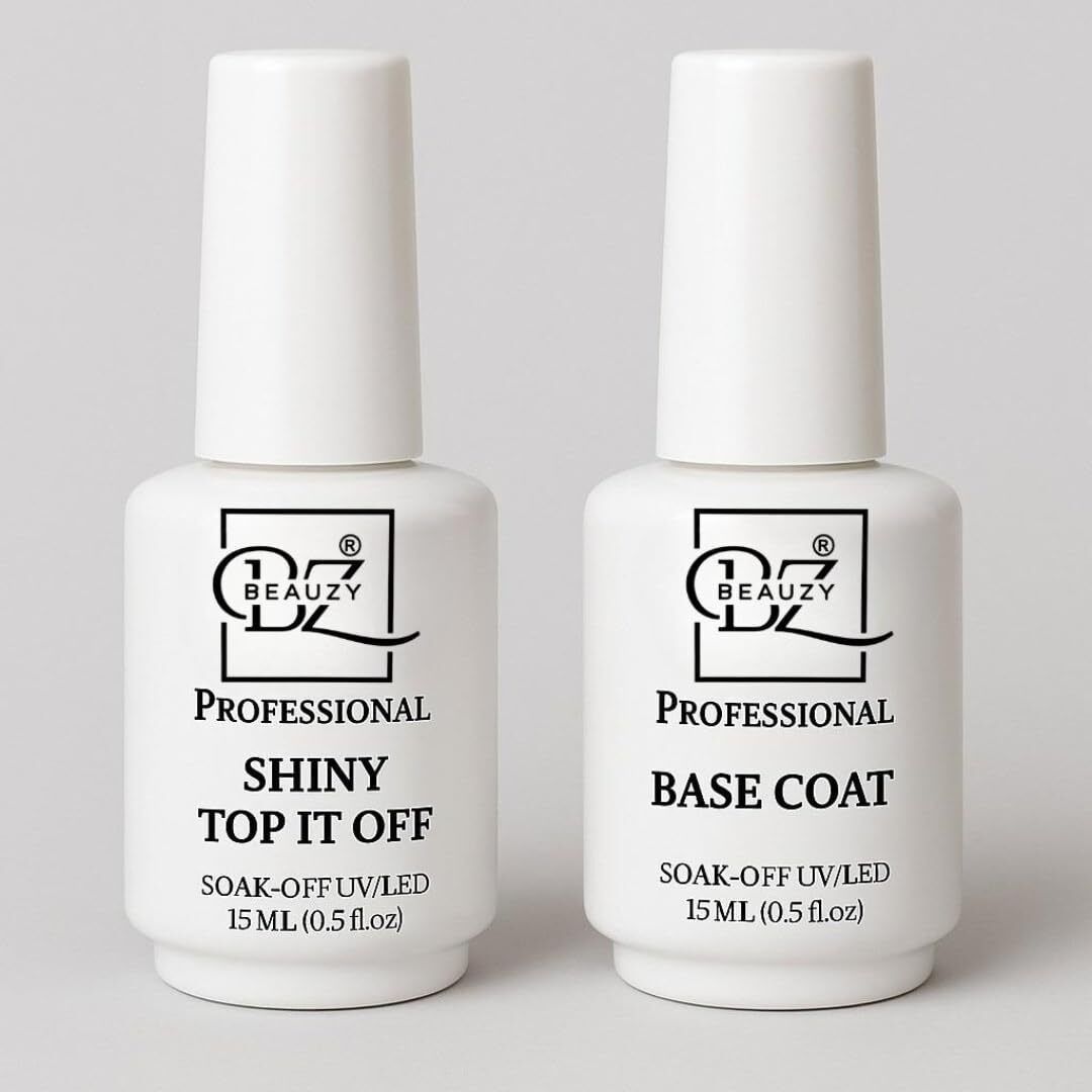 UV Gel Nail Base Coat & Shiny Top It Off Combo Long-Lasting, Chip-Resistant, Soak-Off | UV/LED Compatible-image-28