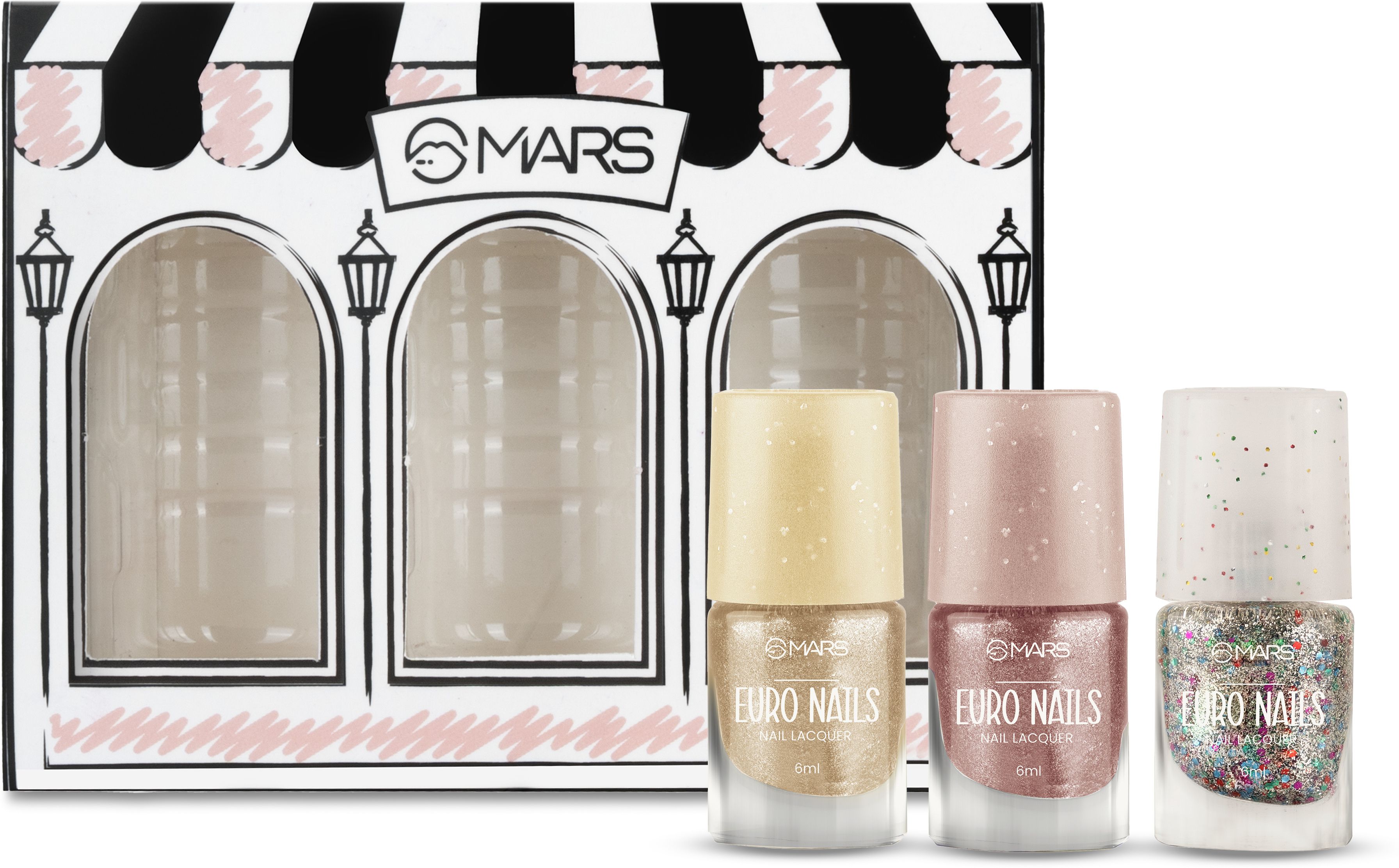 mars EURO Nail Lacquer |Glossy Gel Finish |Chip Free |Quick Drying Formula (6 ml x 3)-picture-44