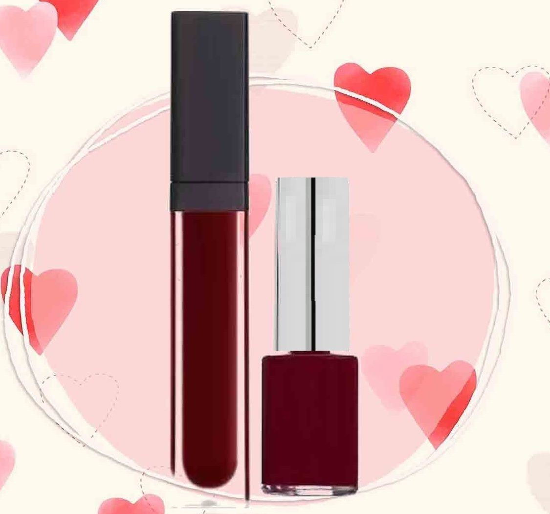 reimichi VALENTINE'S DAY SPECIAL GIFT FOR SPECIAL ONE ,LIPSTICKMATTE ME MAROON SHADE & NAIL POLISH MAROON PACK OF 2-picture-13