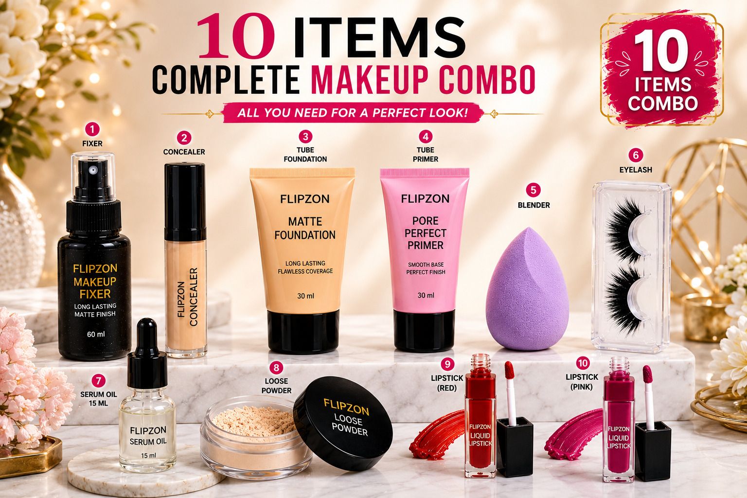 Complete Glam & Glow Makeup Kit – 10 Essentials-image-9