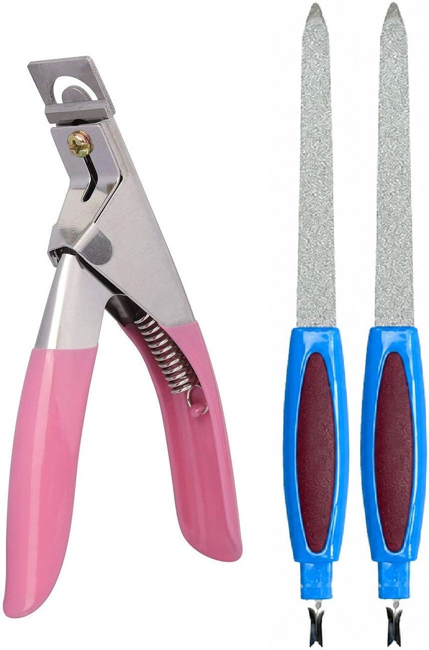 Nail clipper & Nail filers 2 pcs - Reusable , for Acrylic, Gel & False Nails-image-2