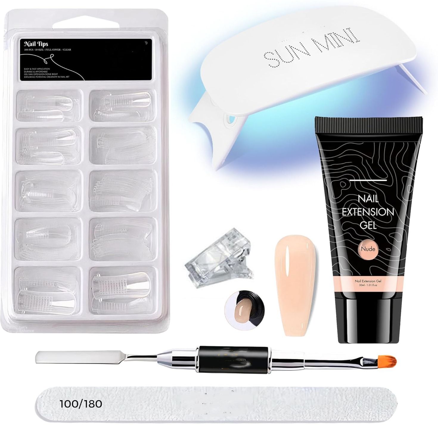 glow it NAIL ART KIT POLY GE-L NAIL EXTENTION KIT for Builder UV Nail Art Kit Nail Extension Set Nude-picture-18