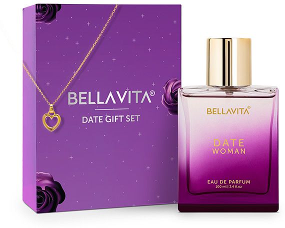 bellavita Date Perfume Gift Set|Long Lasting Fragrance|Gold Plated Pendant|-picture-24