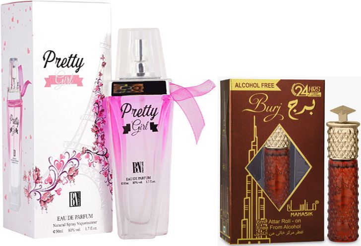 bn parfums Pretty Gril Perfumes 50ml & Burj Attar 6ml-picture-23