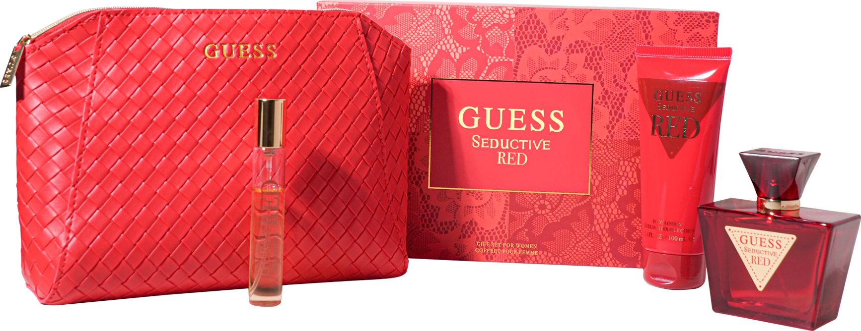 Seductive Red Women Gift Set (Eau de Toilette 75ml + Travel Spray 15ml + Body Lotion 100ml + Pouch)-image-45