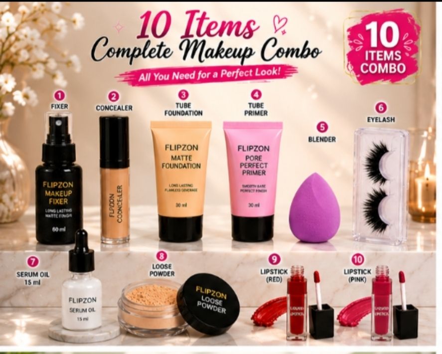 flipzon Glam Studio Complete Makeup Collection – 10 Items-picture-30