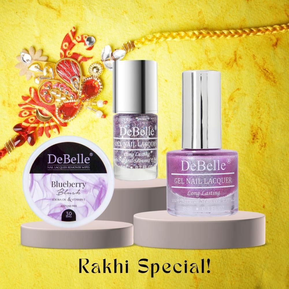 Combo Kit (Blueberry Blush Nail Polish Remover Wipes, Tatiana Tassles Nail Polish, Adorable Amelia Lipstick)-image-44