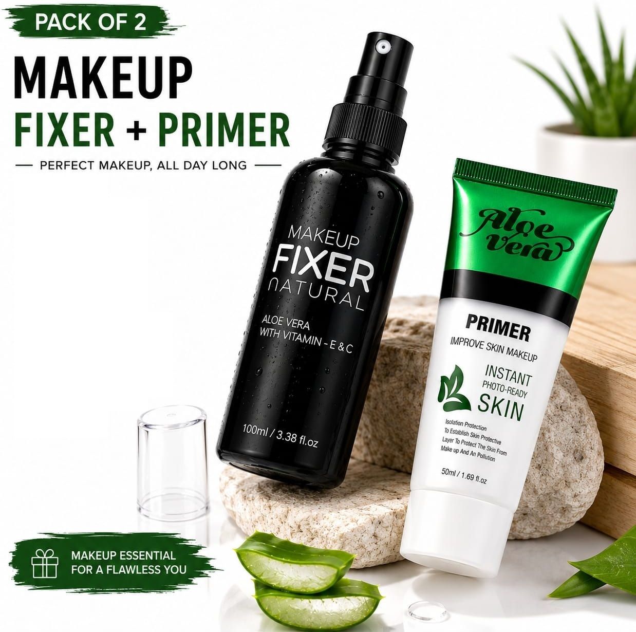 Makeup Fixer Spray and Primer Set for Smooth & Long Wear Makeup-image-7