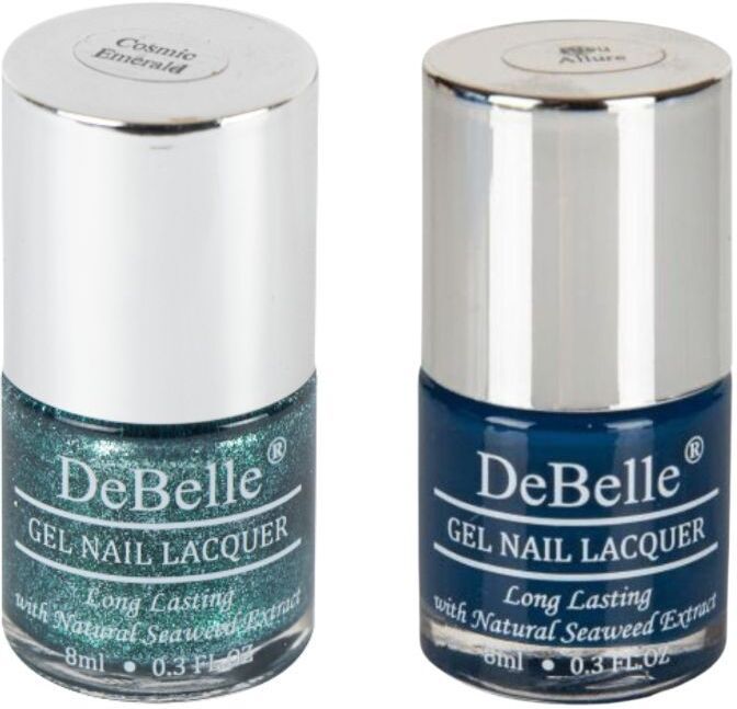 Gel Nailpolish Combo of 2 (Bleu Allure, Cosmic Emerald)-image-35