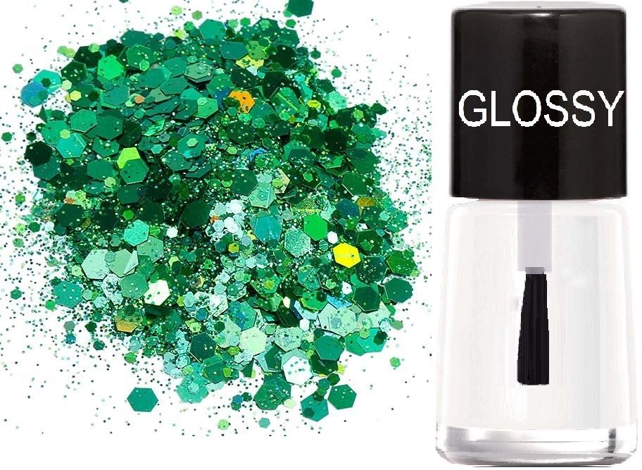 NEW BEST GLOSSY NAILS GEL & CHUNKY GLITTER COMBO-image-48