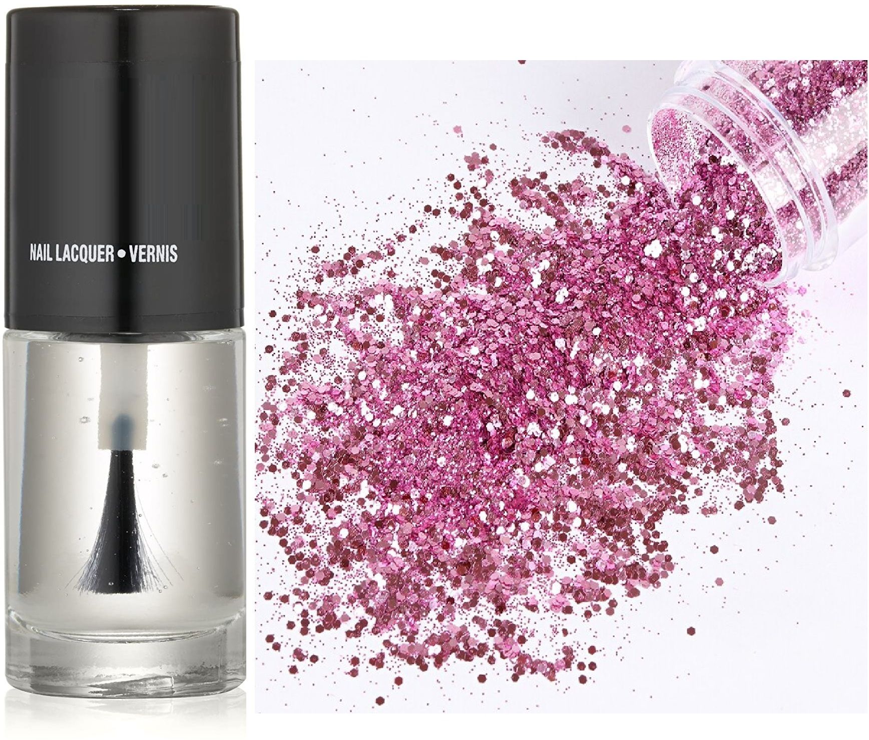 yawi BOLD GLITTER SPARKLE BOX WITH TRANSPARENT NAIL PAINT-picture-15